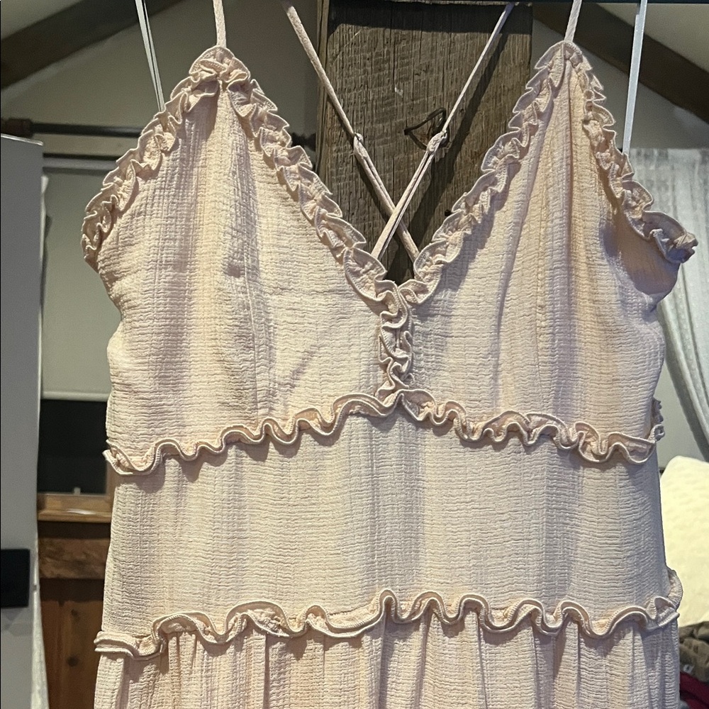 Love Tree Blush Ruffle Mini Dress - Picture 3 of 3